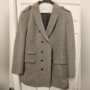 Tallia Orange Wool Blend Double Breasted Overcoat